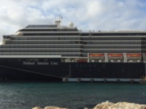 Our cruise ship docked in Curacao