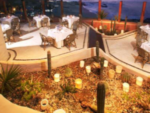 The outdoor dining restaurant at Westin Los Cabos