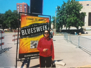 My sister-in-law Nancy at the Blues festival