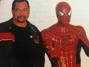 My hubby and Spiderman